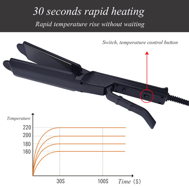 Piastra per capelli con regolazione della temperatura